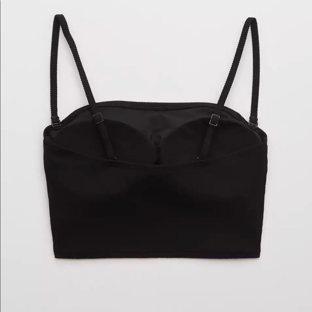 Aerie Ribbed Longline Bandeau Bikini Top